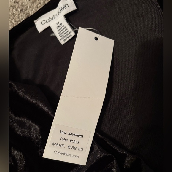 🆕 CALVIN KLEIN Velvet Cowl Neck Sleeveless Blouse - Picture 5 of 5